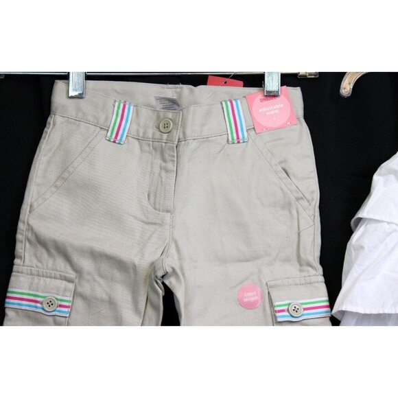 2008 Gymboree Tennis Match Outfit sz 4 NWT Tank Top Capris Pants Girl Bow Ruffle - Picture 2 of 11